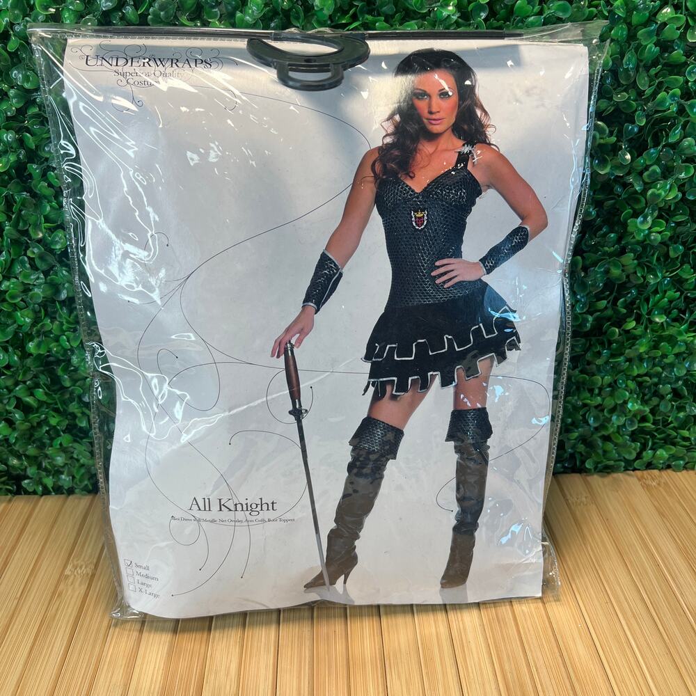 Underwraps All Knight Women's Medieval Costume Dress Sz S Cuffs Boot Toppers